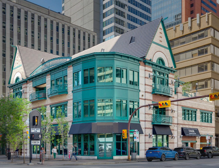 Exterior View of BARCLAY & FOURTH building at 407 3 Street SW Calgary - For Lease Telsec
